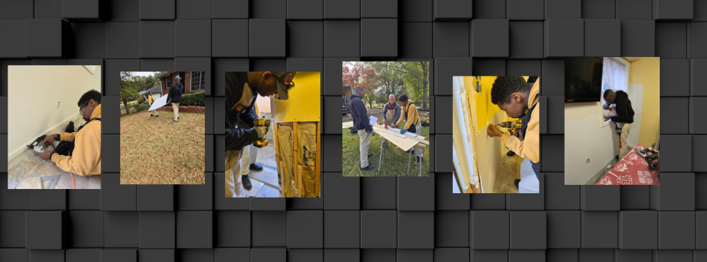 Construction Students at Habitat for Humanity